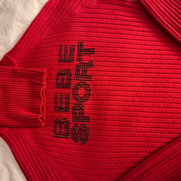 Two Vintage Bebe sweaters red and grey Small and Med - Picture 5 of 13